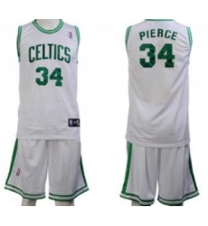 Boston Celtics #34 Pierce White Suit