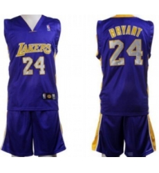 Los Angeles Lakers #24 Bryant Purple Suit