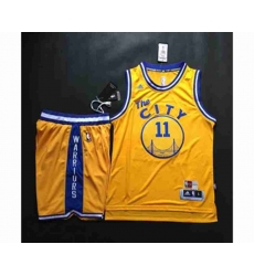 nba golden state warriors #11 thompson yellow[Suits]