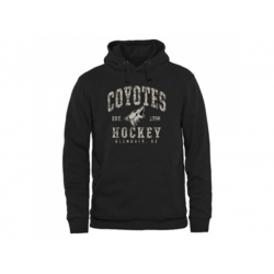 Arizona Coyotes Black Camo Stack Pullover Hoodie Arizona Coyotes Black Camo Stack Pullover Hoodie