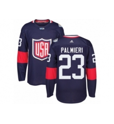 Youth Adidas Team USA #23 Kyle Palmieri Premier Navy Blue Away 2016 World Cup Ice Hockey Jersey