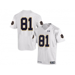 2015 Under Armour Mens Norte Dame Fighting Irish #81 College Football Jersey - White